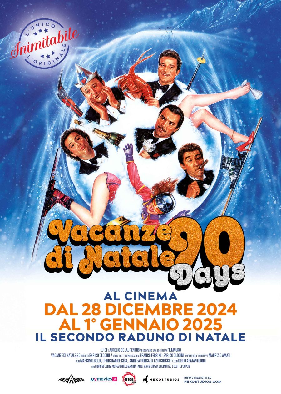 Dal 28 dicembre al 1° gennaio torna al cinema in 4K “VACANZE DI NATALE ‘90” di ENRICO OLDOINI per nuovi imperdibili VACANZE DI NATALE DAYS. Da oggi l’elenco delle sale e i biglietti in prevendita sono disponibili su nexostudios.it.