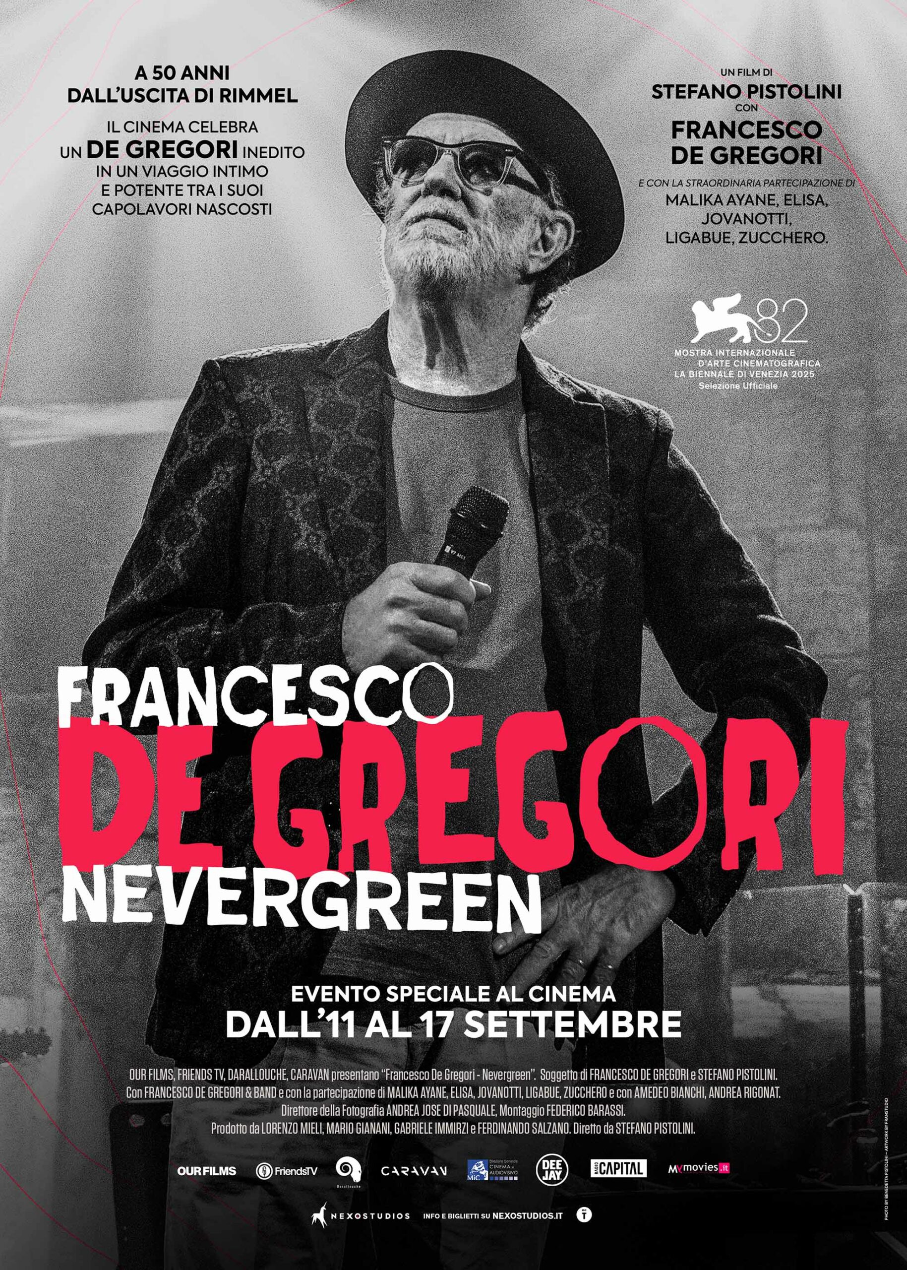 “FRANCESCO DE GREGORI. NEVERGREEN” un film di Stefano Pistolini